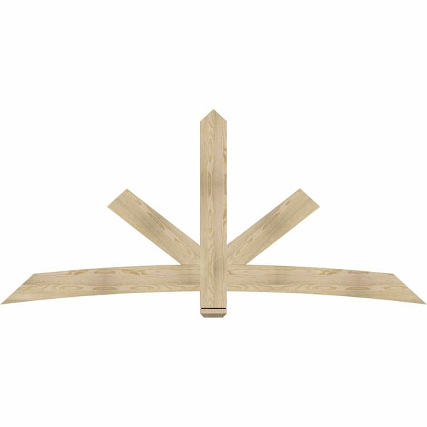 Ekena Millwork Alberta Rough Sawn Timber Gable Bracket, Douglas Fir, 96"W x 44"H x 2"D x 6"F, 11/12 Pitch GBW096X44X0206ALB00RDF - main